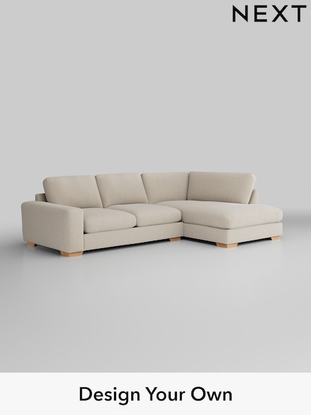 Fine Chenille Easy Clean/Oyster Houghton Deep Relaxed Sit (329471) | £2,250