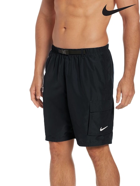 Nike Black Cargo Pocket Swim Shorts (329639) | £45