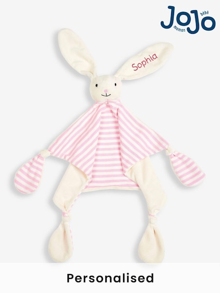 JoJo Maman Bébé Pink Personalised Rabbit Comforter (330100) | £18