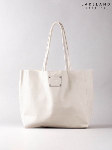 Lakeland Leather White Tarn Leather Bucket Bag (330359) | £70