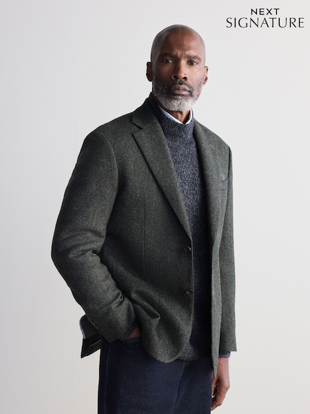 Green Signature Moons British Wool Textured Blazer (333703) | £179