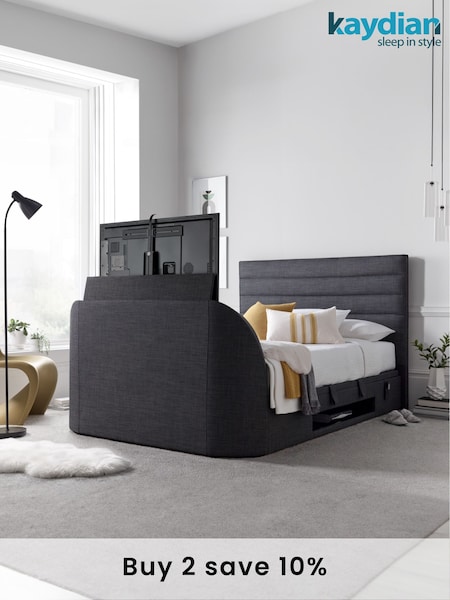 Kaydian Slate Appleby TV Side Lift Ottoman Storage Bed (334096) | £2,000 - £2,400
