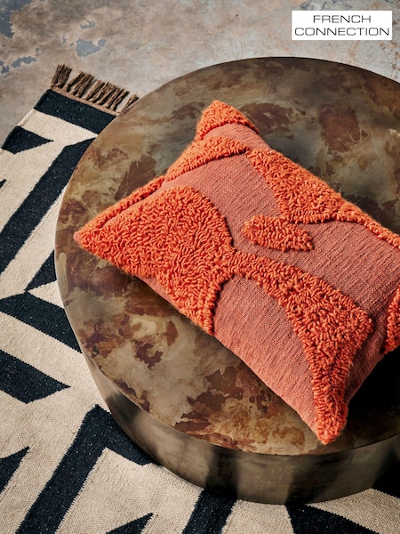 French Connection Tangerine Tangelo Tufted Cushion (334287) | £25