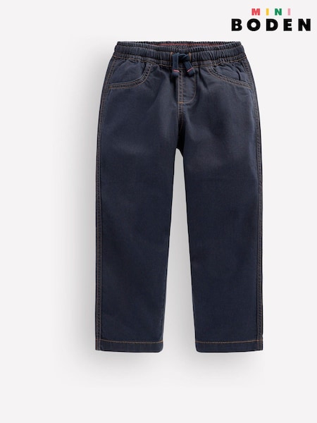 Blue - Boden Easy Straight Trousers