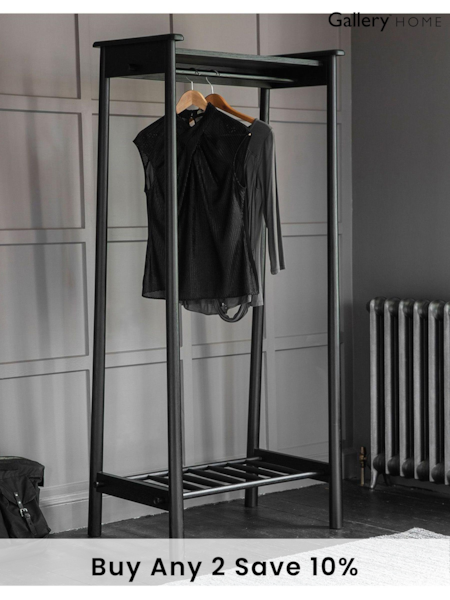 Gallery Home Black Virginia Open Wardrobe (335032) | £573