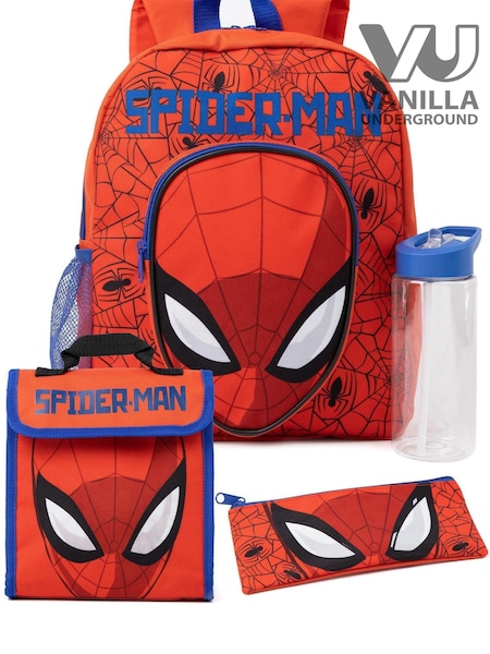Vanilla Underground Red Spiderman Licensing 4 Piece Backpack Set (335423) | £31
