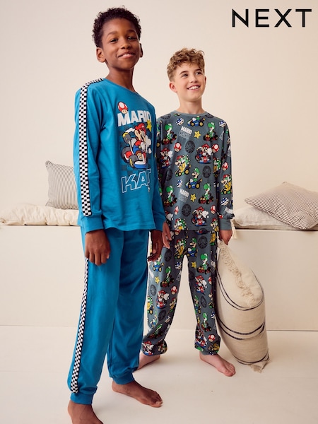Mario Kart Green/Blue Jogger Pyjamas 2 Pack (3-14yrs) (335431) | £30 - £39