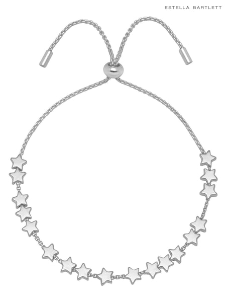 Estella Bartlett Silver Stars So Bright Chain Slider Bracelet (335936) | £25