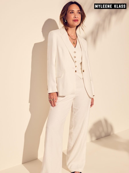 Myleene Klass Linen White Blazer (337248) | £75