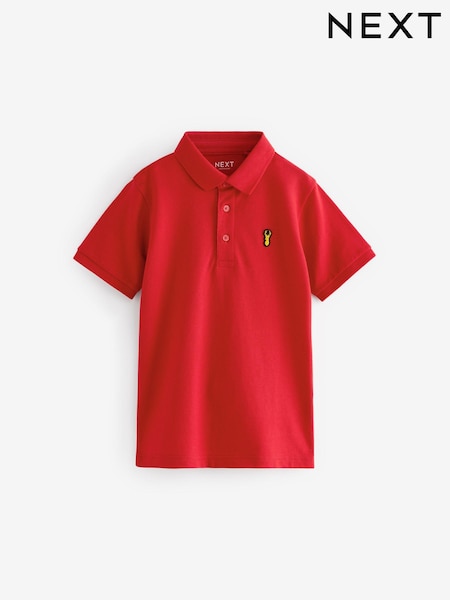 Red Short Sleeve Polo Shirt (3-16yrs) (337688) | £7 - £12