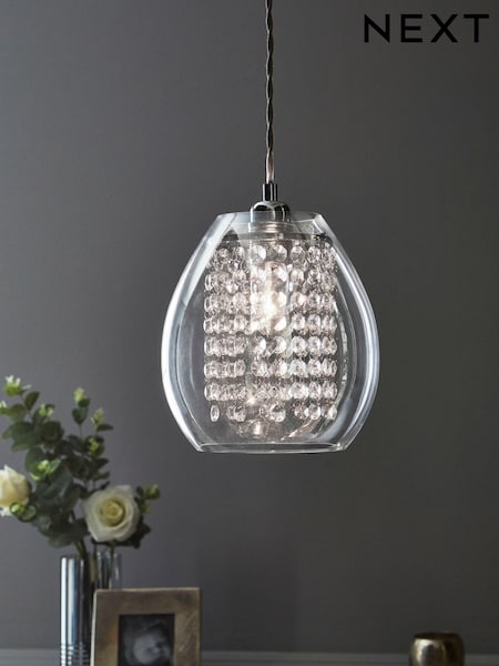Clear Bella Easy Fit Pendant Lamp Shade (338037) | £40