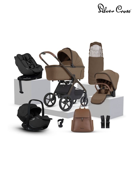 Silver Cross Cove 2 Family Pushchair Car Seat Nursery Travel System Bundle