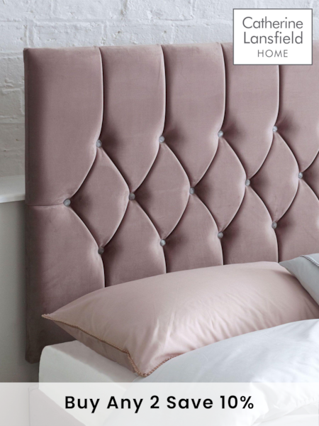 Catherine Lansfield Lilac Purple Boutique Velvet Headboard (338746) | £160 - £235
