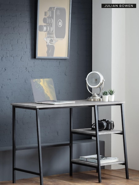 Julian Bowen Grey Staten Concrete Effect Desk (339281) | £135