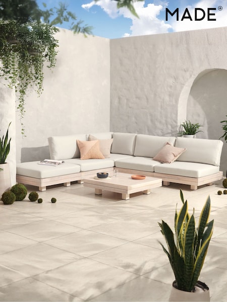 MADE.COM White Avarna Garden Corner Lounge Set (340566) | £1,699