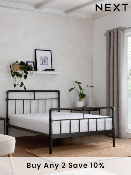 Dark Grey Hanson Metal Bed Frame (340602) | £265 - £390