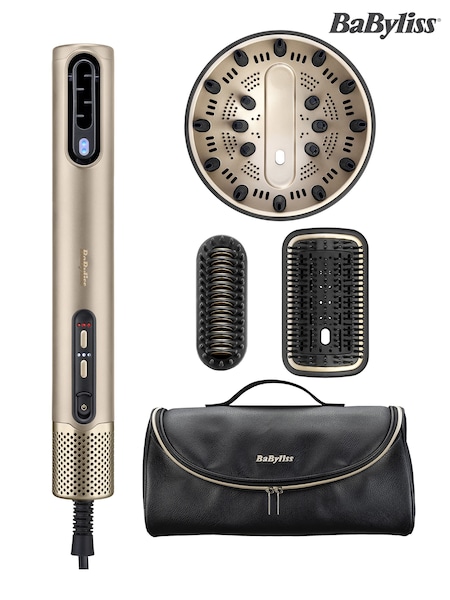 Gold - Babyliss Air Wand Limited Edition, 3-in-1 Dryer, Straightener & Styler With Beauty Bag