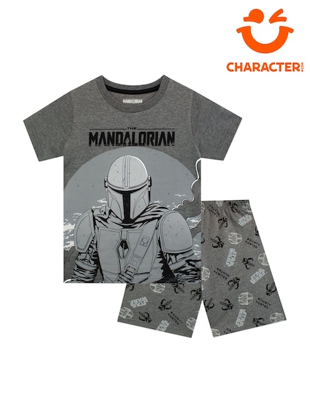 Character Grey Mandalorian Short 100% Cotton Pyjamas (341415) | £19