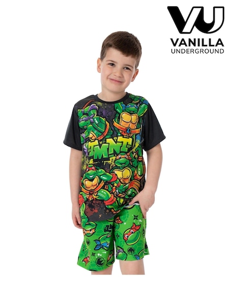 Vanilla Underground Green Boys Ninja Turtles Short Pyjamas (341521) | £16