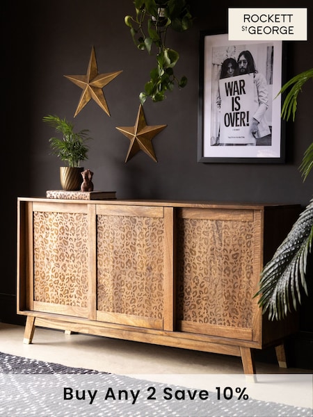 Rockett St George Mango Wood Leopard Large Sideboard (342023) | £1,000