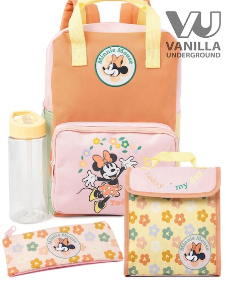 Vanilla Underground Pink Disney Girls Minnie Mouse 4 Piece Backpack Set (342055) | £33