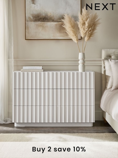 White Kendal Oak Effect Chest of Drawers (342558) | £525
