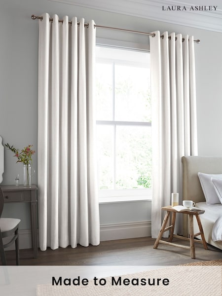 Laura Ashley Cream Swanson Made to Measure Curtains (342688) | £100
