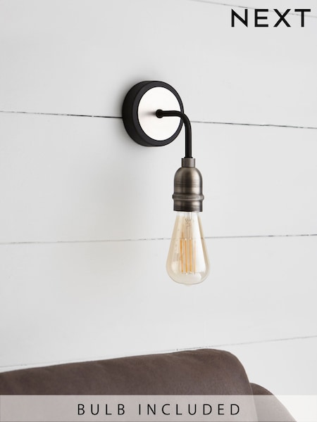 Black Brooklyn Wall Light (343083) | £25