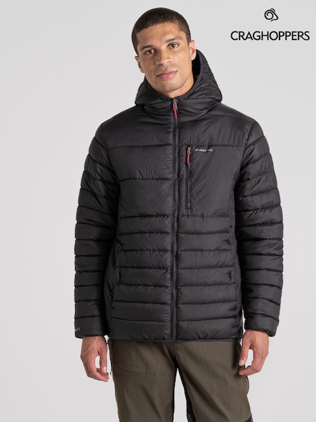 Craghoppers Compresslite VIII Hooded Black Jacket (343106) | £90