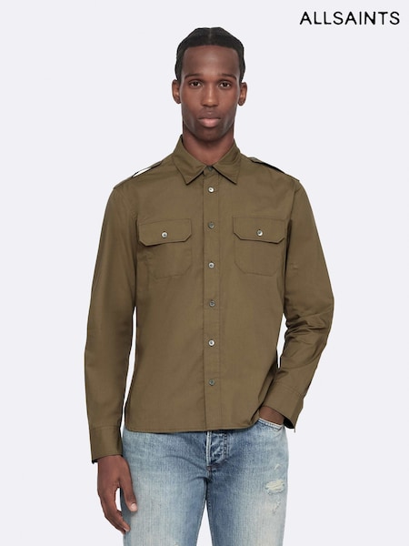 Green - Regular Allsaints West Long Sleeve Shirt