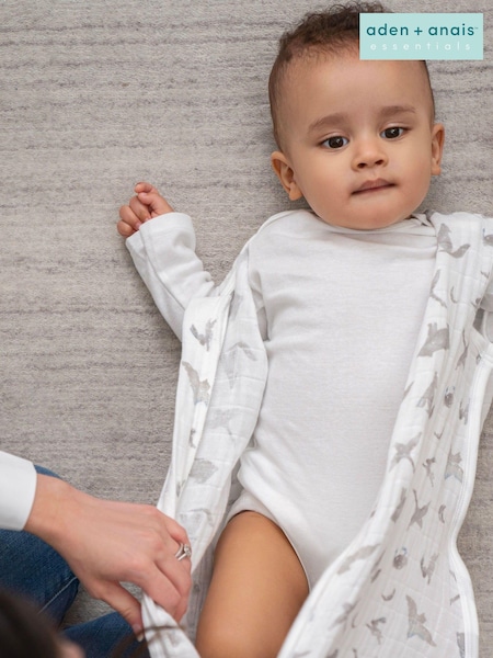 aden + anais White 1.0 TOG Organic Cotton Muslin Sleeping Bag (343205) | £35