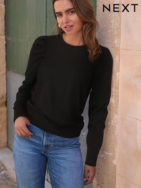 Black Crew Neck Long Sleeve Jumper (344284) | £16
