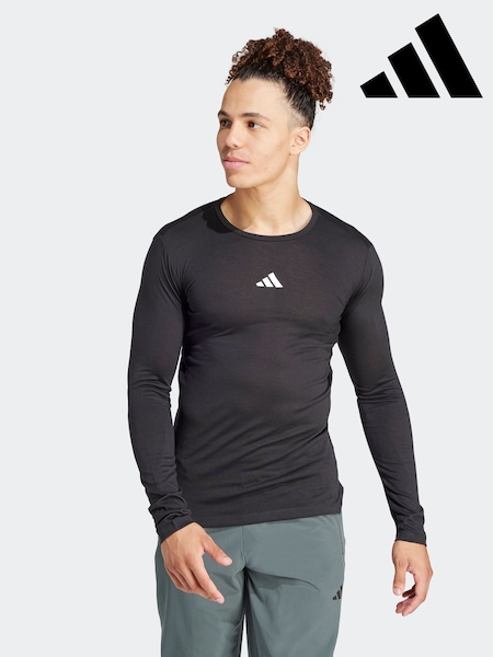 adidas Black Workout Long-Sleeve Top (345115) | £35