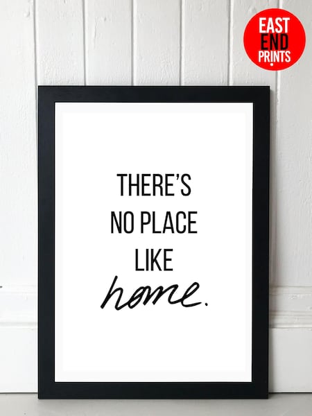 Black No Place Like Home by Native State Black Framed Print (345689) | £50 - £130