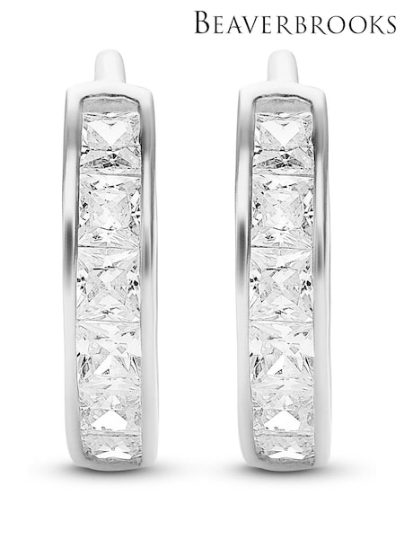 Beaverbrooks 9ct Cubic Zirconia Hoop Earrings (346250) | £195