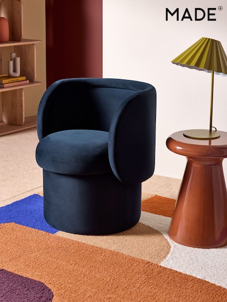 MADE.COM Dark Midnight Blue Velvet Eva Accent (346732) | £275