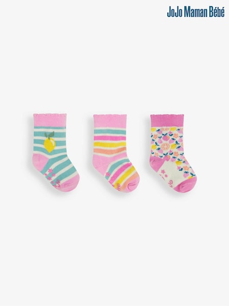 JoJo Maman Bébé Duck Egg 3-Pack Fruit Socks (348038) | £3.50