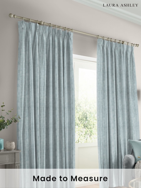 Laura Ashley Duck Egg Blue Whinfell Made to Measure Curtains (349016) | £91
