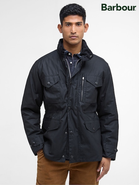 Black - Regular Barbour® Sapper Wax Jacket