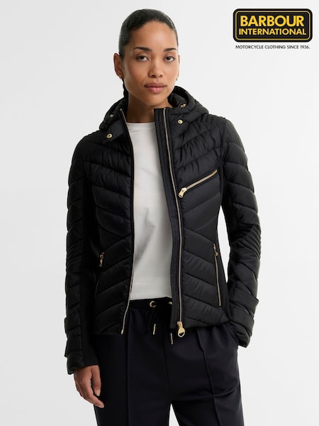 Black - Barbour International Salengro Quilted Jacket