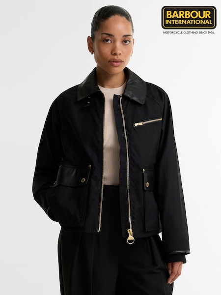 Black - Barbour® International Donnington Wax Jacket