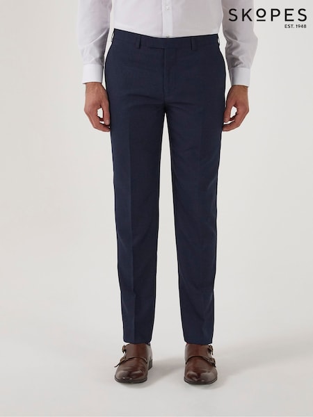 Skopes Navy Blue Harcourt Tapered Fit Suit Trousers (350027) | £55