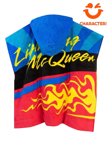 Character Red Kids Disney Cars License Printed Swim And Beach 100% Cotton Towel Poncho (350493) | £17