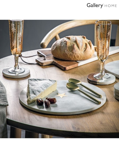 Gallery Home White Marble & Brass Starry Board (351668) | £26