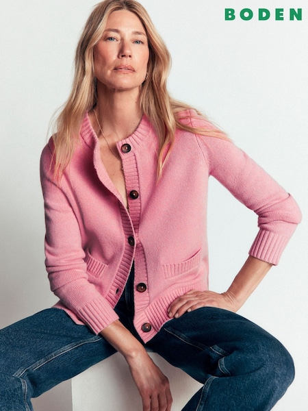 Pink - Boden Marta Merino Wool Cardigan