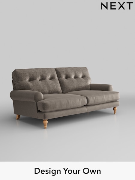 Plush Chenille/Mink Brown Erin Buttoned Back Deep Sit (352027) | £1,275