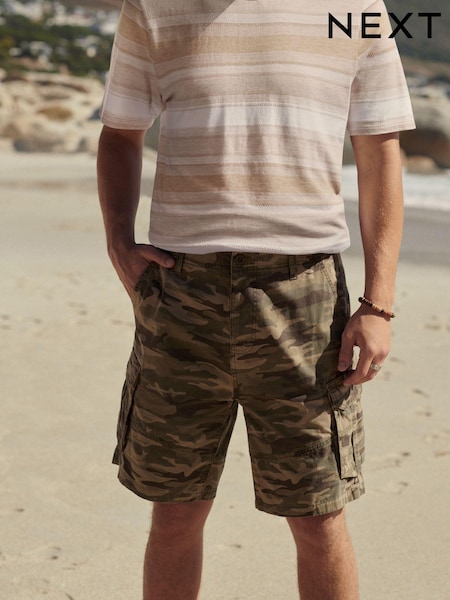 Camouflage 100% Cotton Cargo Shorts (353055) | £26