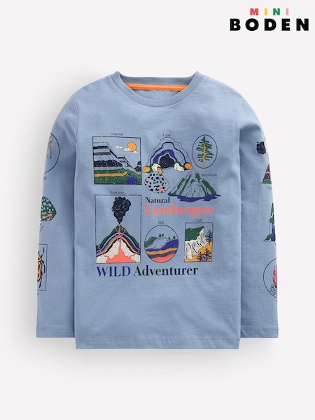 Blue - Boden Long Sleeve Glow T-shirt