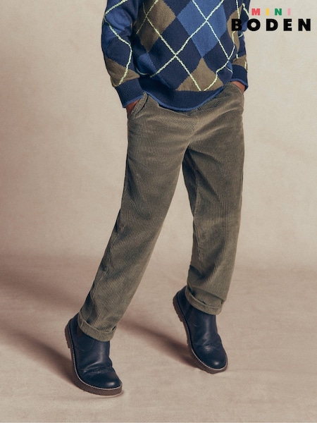 Brown - Boden Easy Straight Cord Trousers