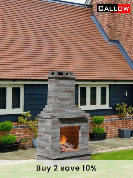 Callow Grey Stone Outdoor Wood Burning Fireplace (353896) | £875